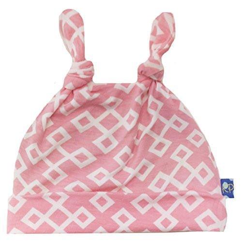 Boy's Print Bamboo Double Knot Hat - Lotus Geo Lattice