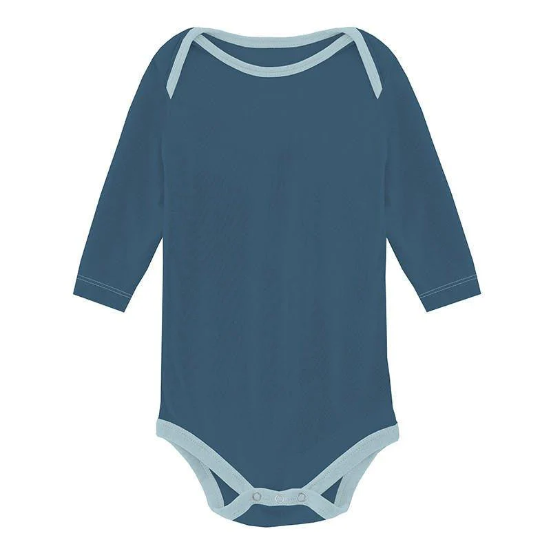 Boy's Print Bamboo Long Sleeve One Piece (Set of 2) - Spring Sky Octopus Anchor & Deep Sea - Image 2