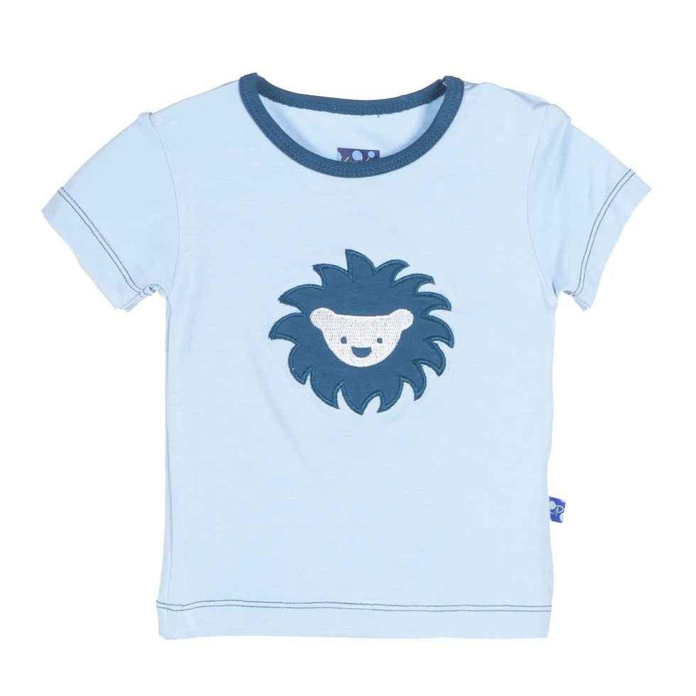 Boy's Bamboo Short Sleeve Applique Tee, Pond Sunshine Lion - Image 7
