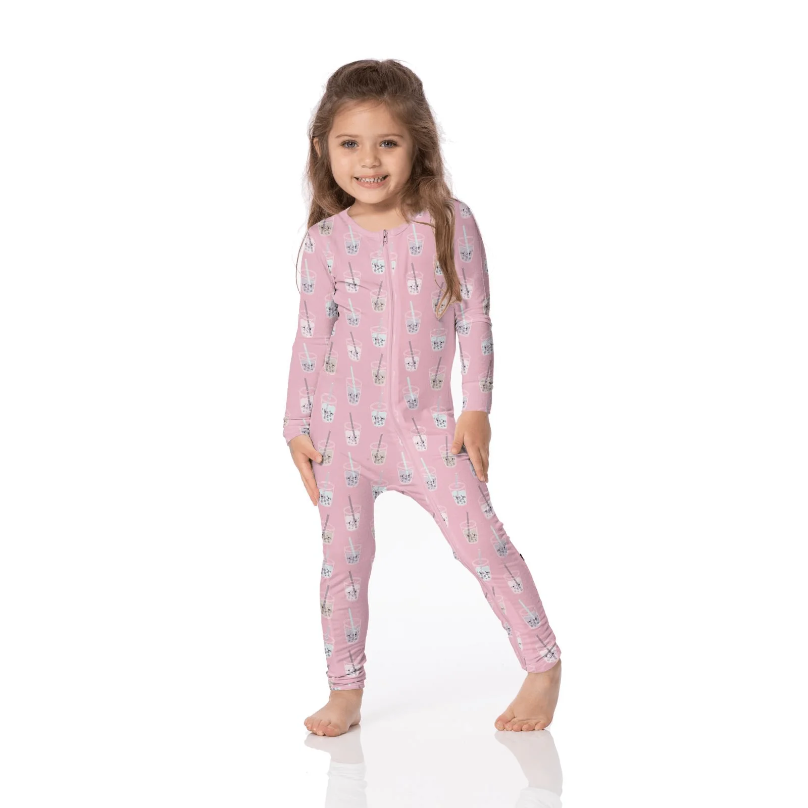 Bamboo Coverall with 2-Way Zipper - Cake Pop Boba - Image 3