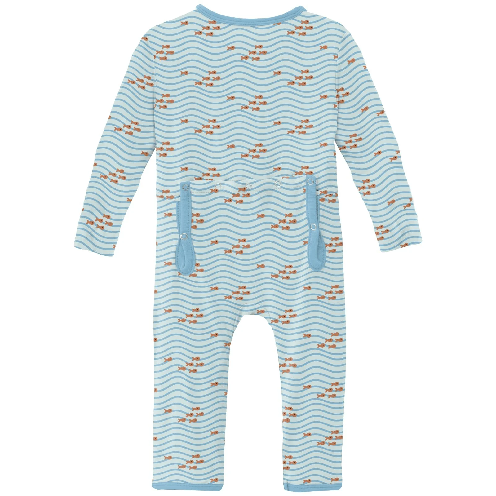 Bamboo Coverall with 2-Way Zipper - Fresh Air Little Fishy - Image 2