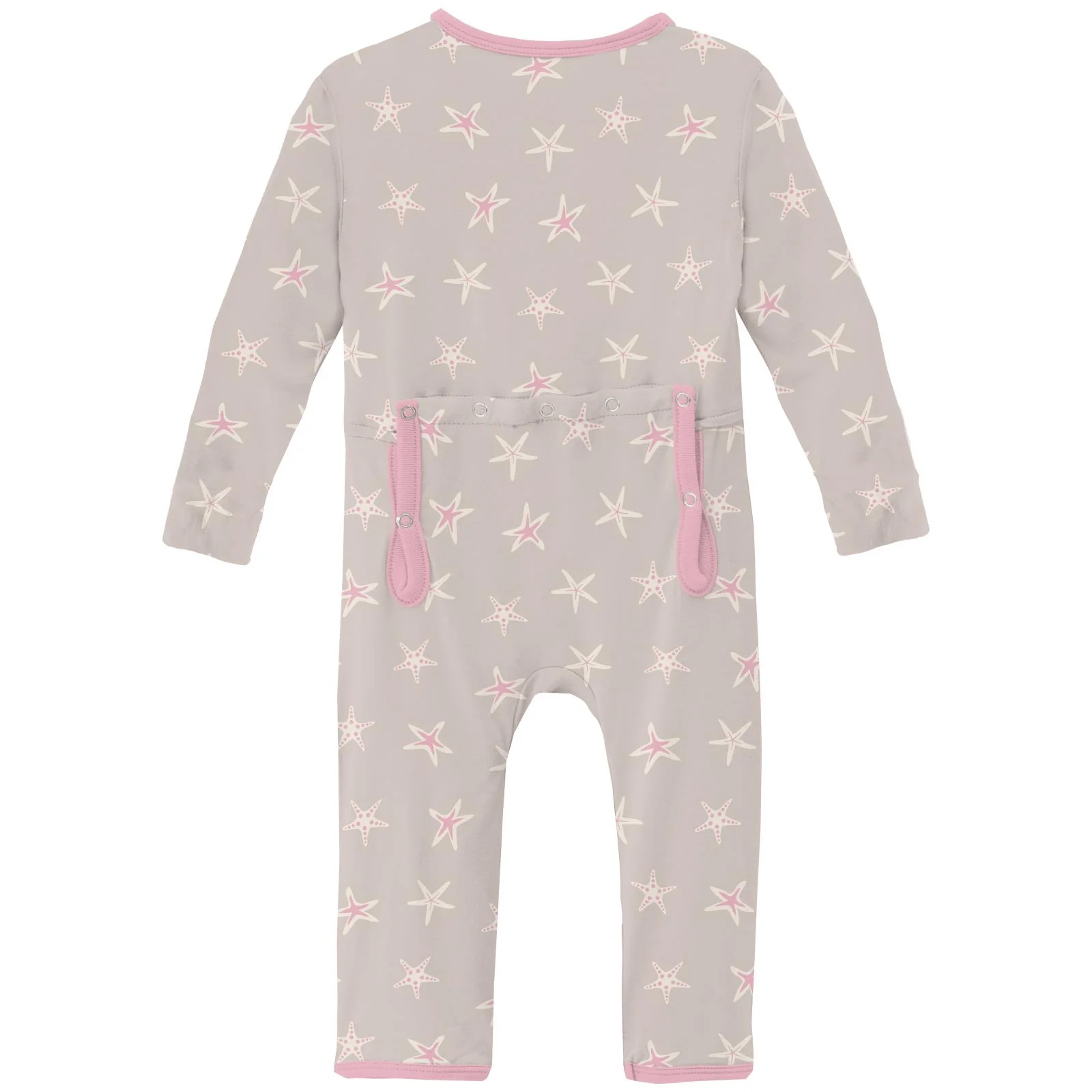 Bamboo Coverall with 2-Way Zipper - Latte Starfish - Image 2