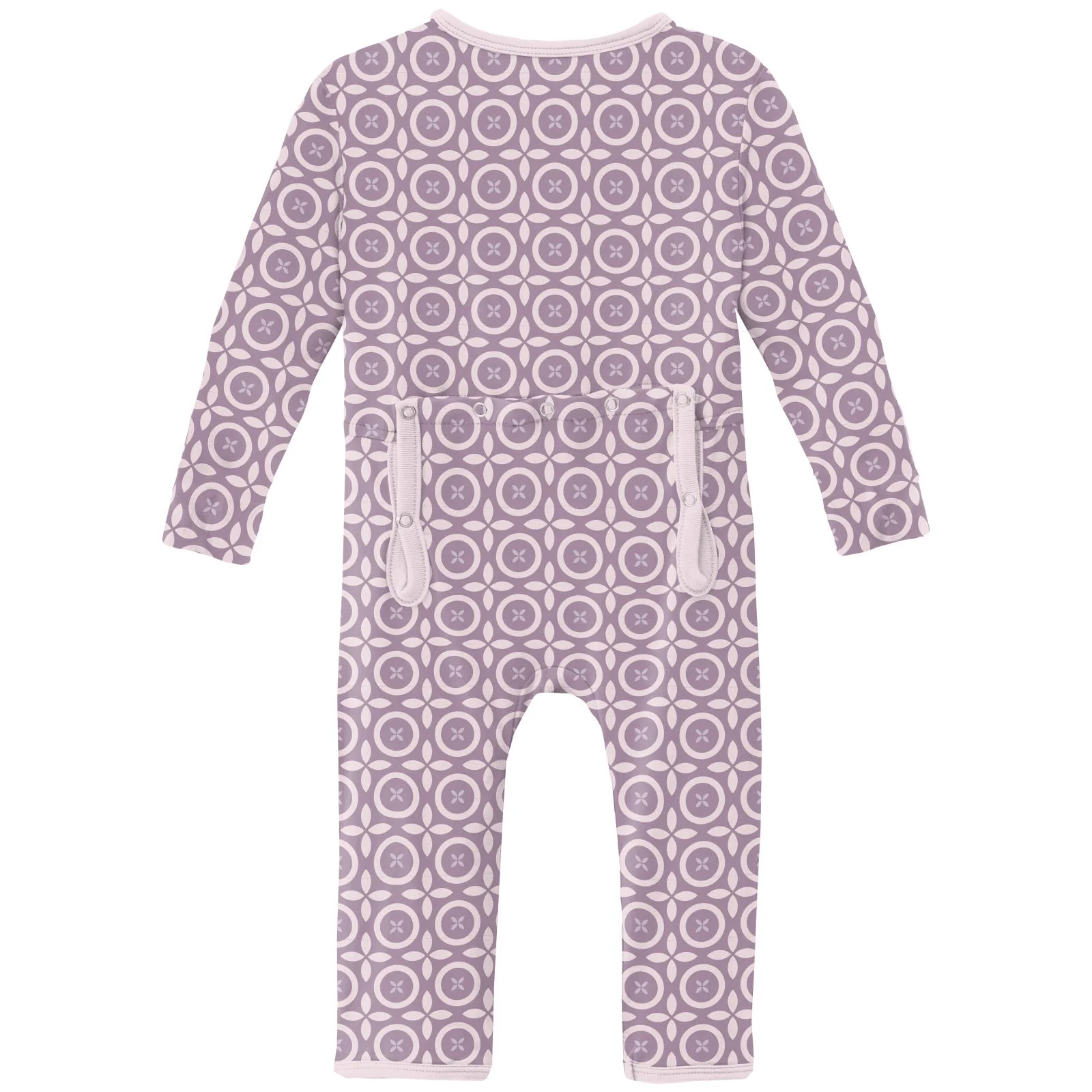 Bamboo Coverall with 2-Way Zipper - Lavender Flower Lattice - Image 2