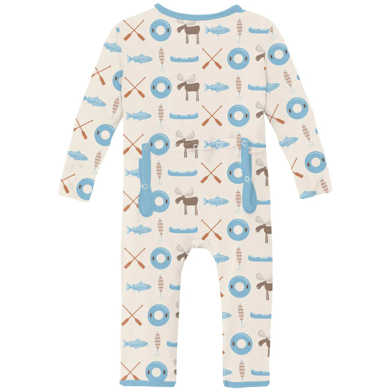 Bamboo Coverall with 2-Way Zipper - Natural Lake Life - Image 2