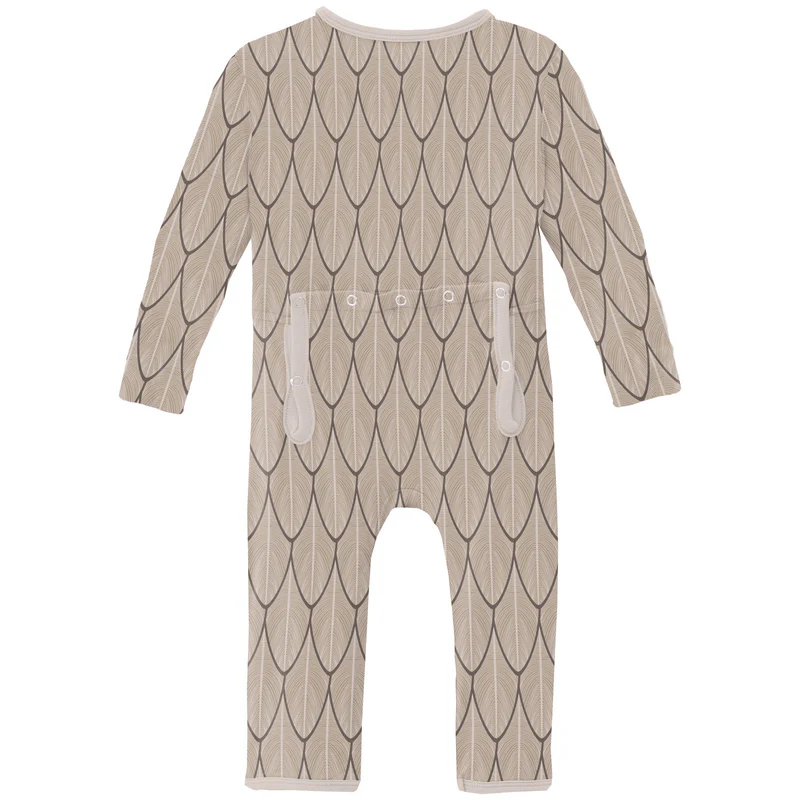 Bamboo Coverall with 2-Way Zipper - Owl Feathers - Image 2