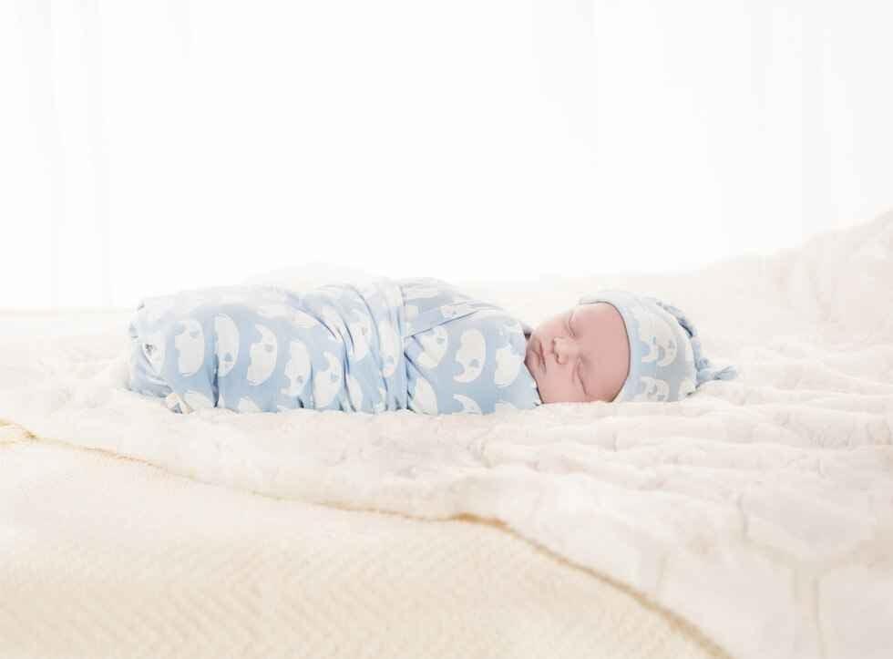 Essentials Boys Bamboo Swaddling Blanket, Pond Elephant, One Size - Image 6