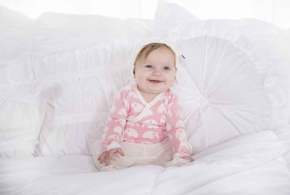 Essentials Bamboo Ruffle Newborn Gift Set, Lotus Elephant - Image 4
