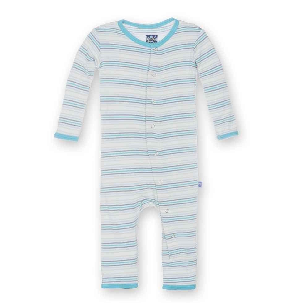 Bamboo Fitted Coverall - Boy Desert Stripe - Image 2
