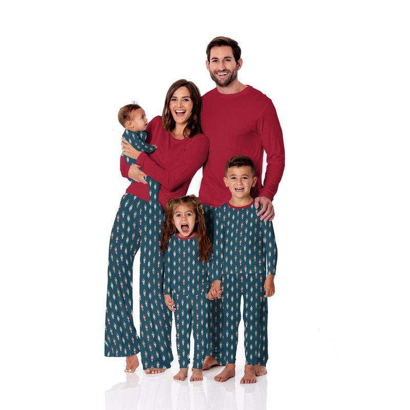Bamboo Footie with 2-Way Zipper - Peacock Nutcrackers - Image 3