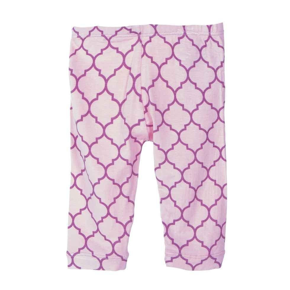 Girl's Bamboo Capri Leggings, Garden Gate Lattice - Image 5