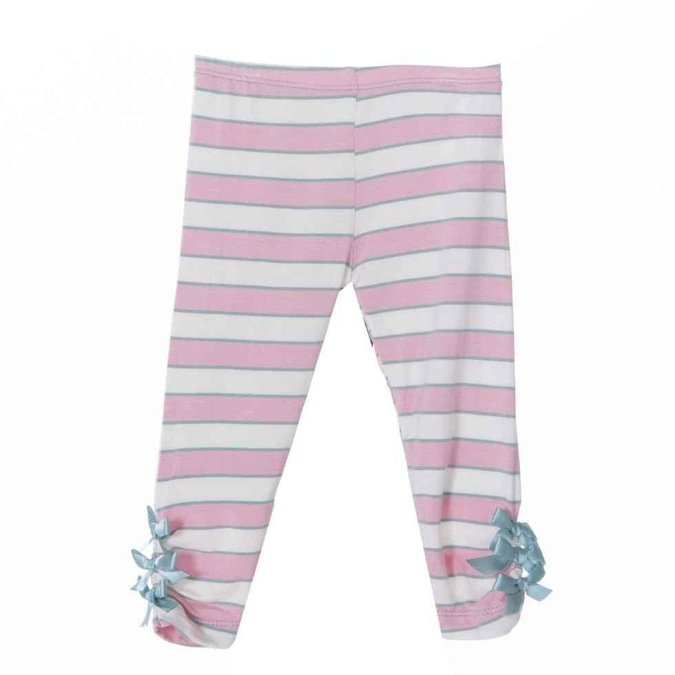 Girl's Bamboo Capri Leggings, Garden Gate Lattice - Image 6