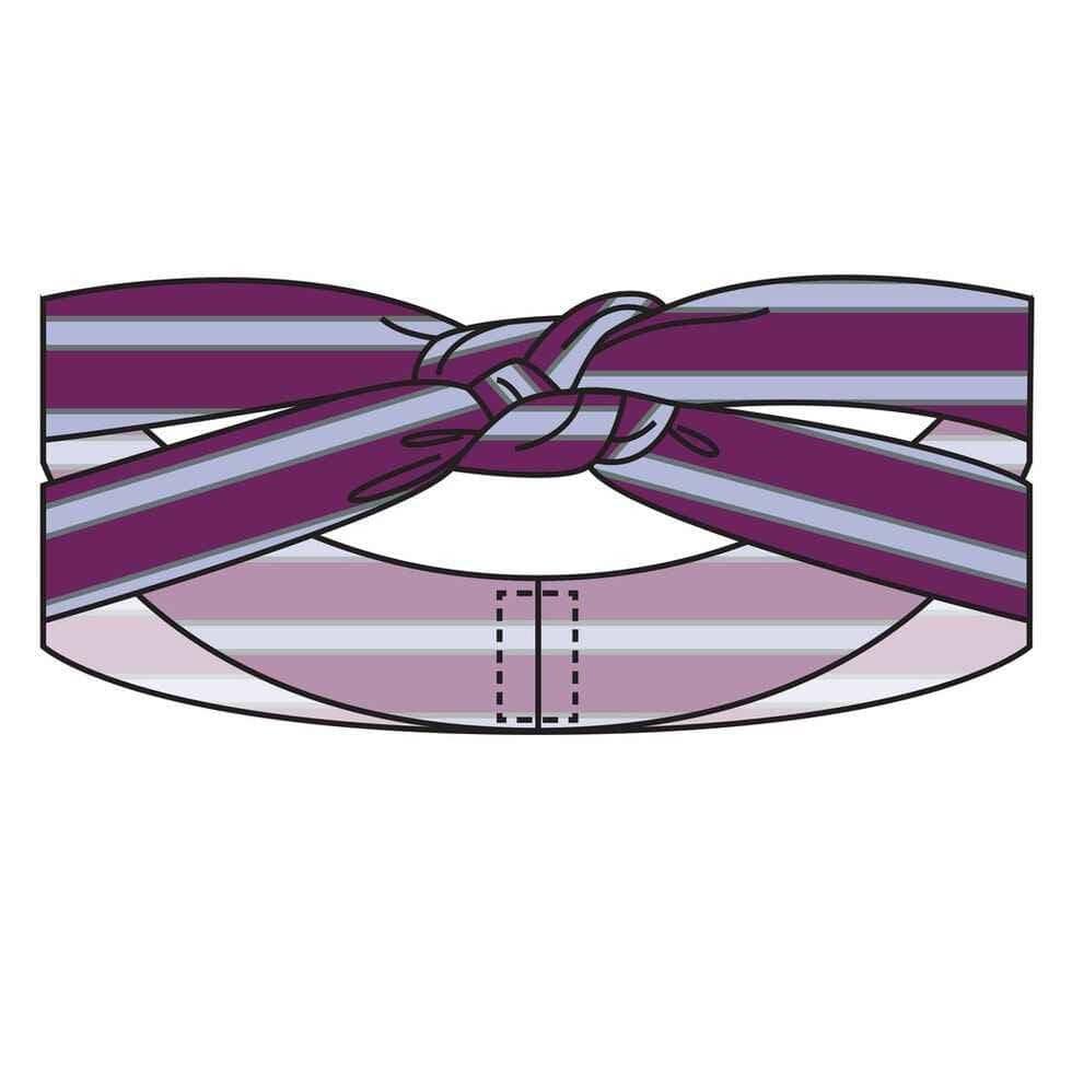 Girl's Bamboo Knot Headband, Girl Tundra Stripe, One Size