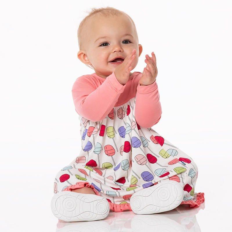 Girl's Print Bamboo Classic Long Sleeve Swing Dress - Lula's Lollipops - Image 2