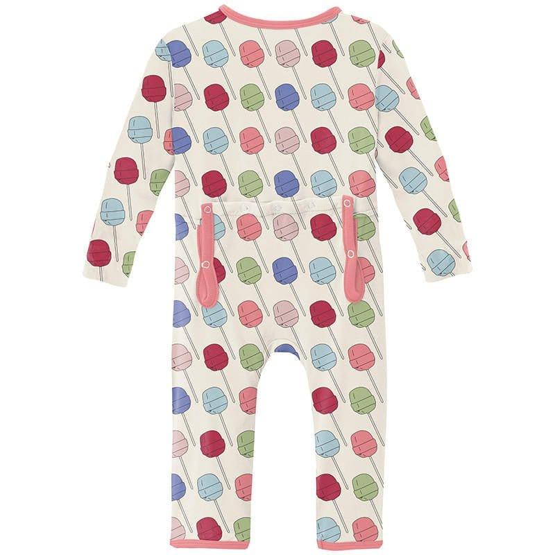 Girl's Print Bamboo Coverall with 2-Way Zipper - Lula's Lollipops - Image 2