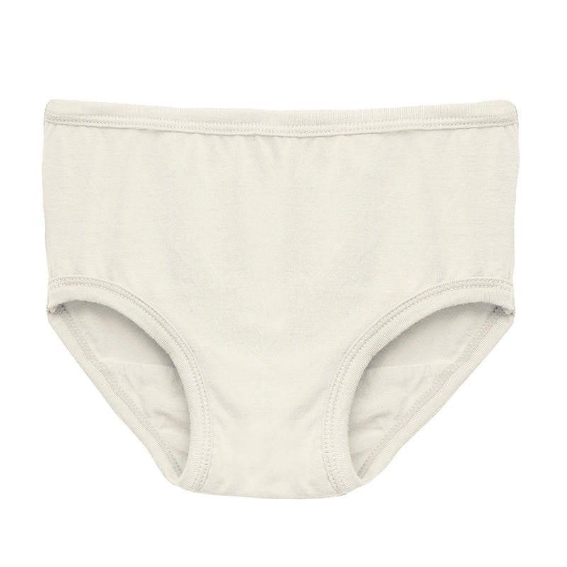 Girl's Print Bamboo Underwear (Set of 3) - 90's Plaid, Natural & 90's Stripe - Image 2