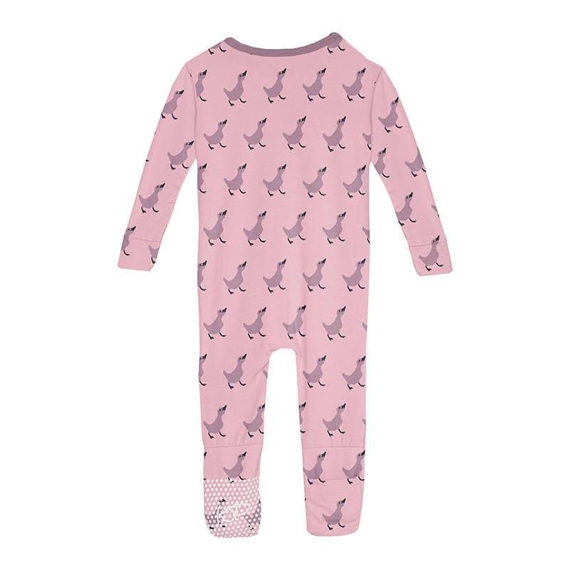Girl's Print Bamboo Convertible Sleeper with Zipper - Cake Pop Ugly Duckling - Image 2