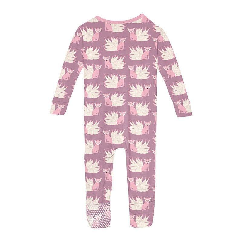 Girl's Print Bamboo Convertible Sleeper with Zipper - Pegasus Kitsune - Image 2