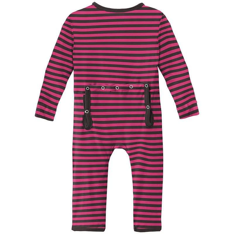 Girl's Print Bamboo Coverall with 2-Way Zipper - Awesome Stripe - Image 2