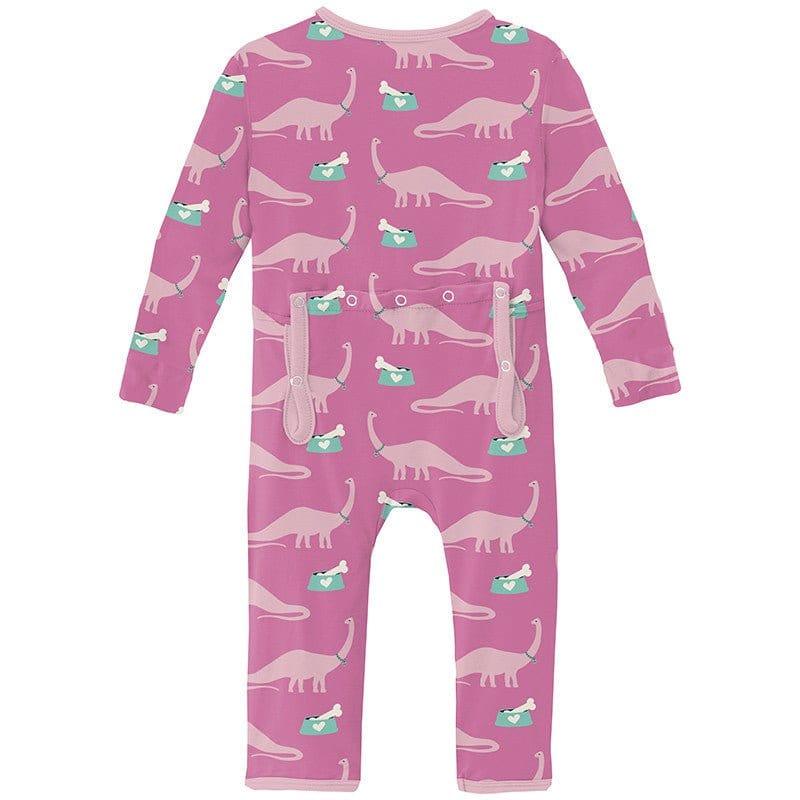 Girl's Print Bamboo Coverall with 2-Way Zipper - Tulip Pet Dino - Image 2