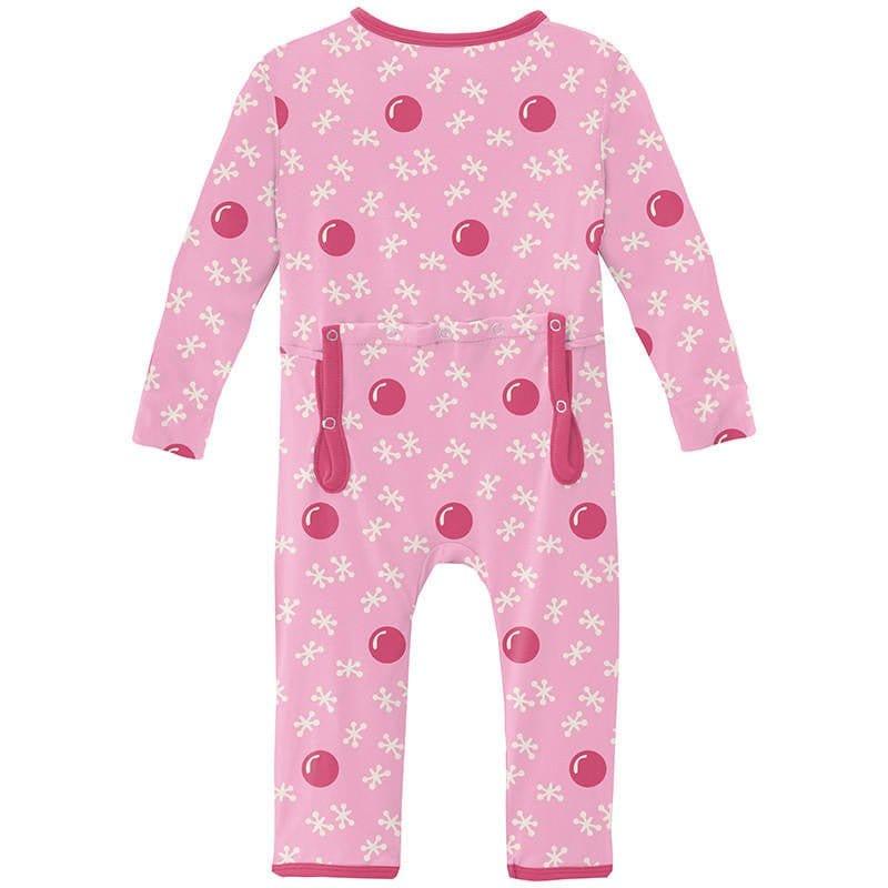 Girl's Print Bamboo Coverall with Zipper - Cotton Candy Jacks - Image 2