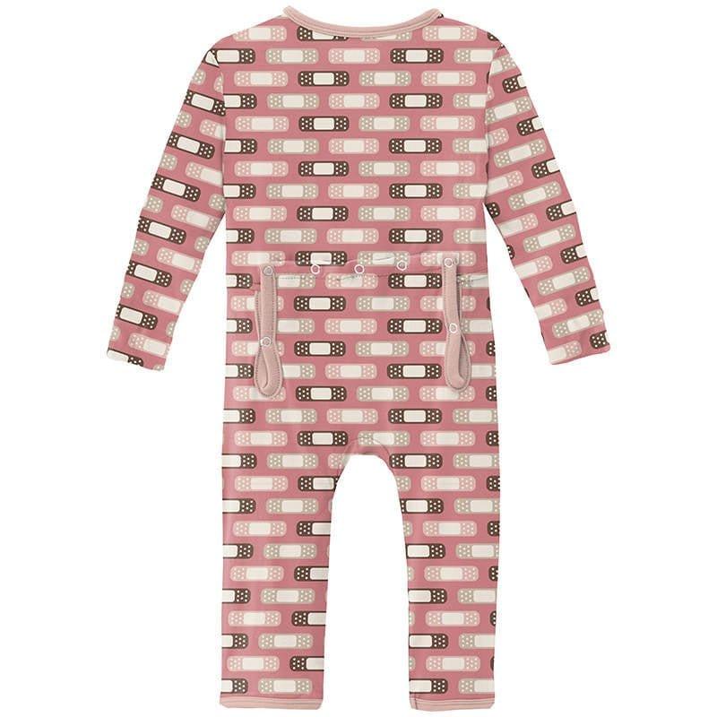 Girl's Print Bamboo Coverall with Zipper - Desert Rose Boo Boos - Image 2