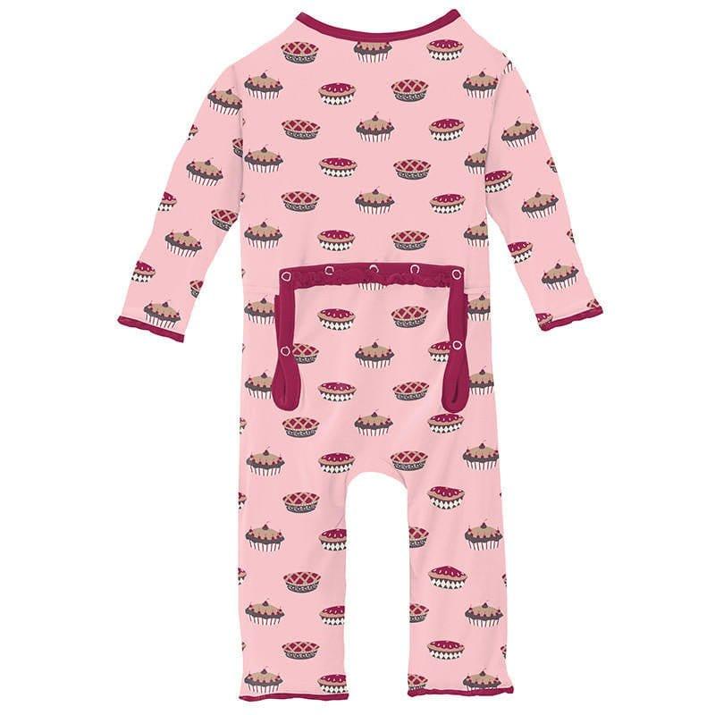 Girl's Print Bamboo Muffin Ruffle Coverall with Zipper - Lotus Pies (15ANV) - Image 2