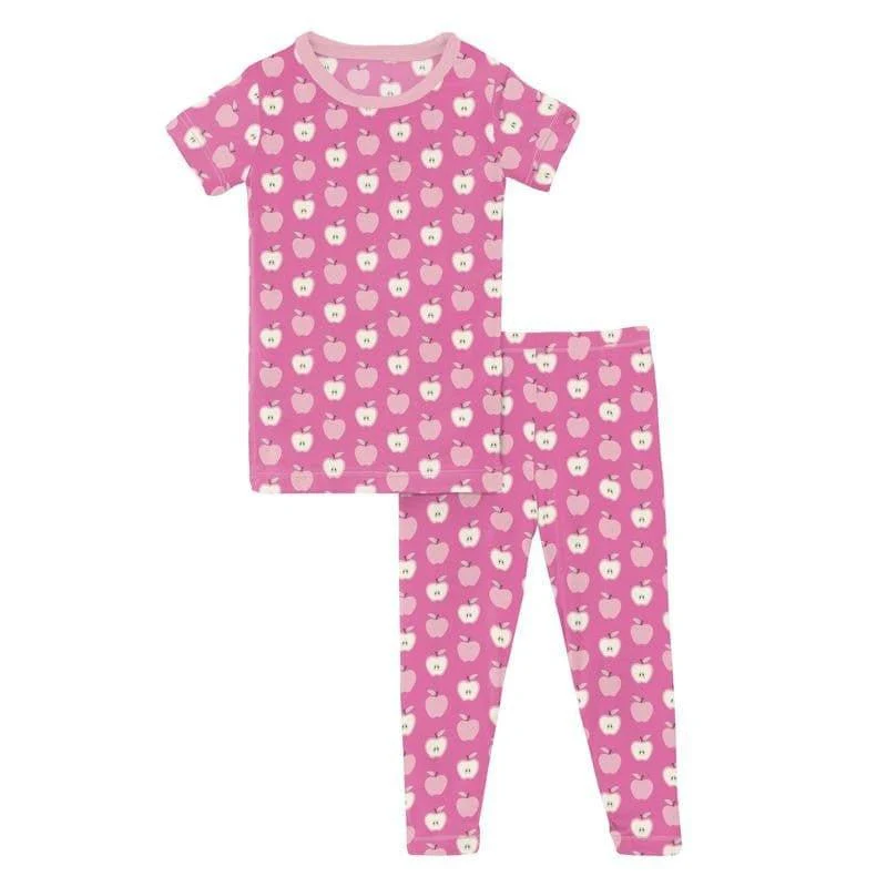 Girl's Print Bamboo Short Sleeve Pajama Set - Tulip Johnny Appleseed