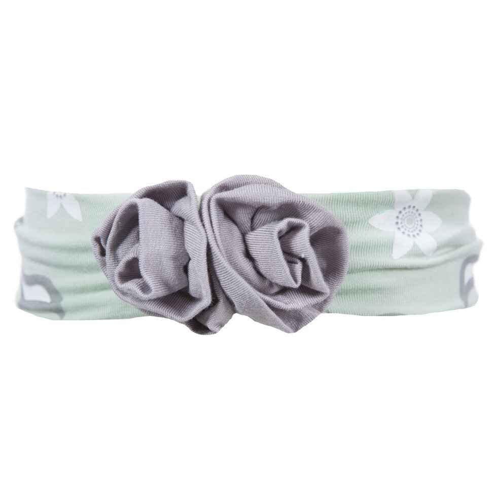 Girls Solid Bamboo Bow Headband Aloe Skunk, One Size - Image 2