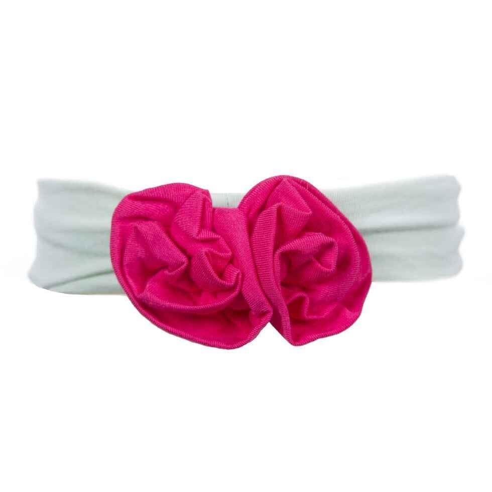 Girls Solid Bamboo Bow Headband Aloe with Prickly Pear, One Size - Image 2