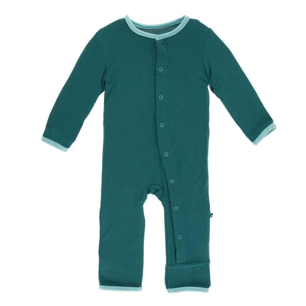 Holiday Bamboo Layette Applique Coverall - Cedar Ornaments - Image 2