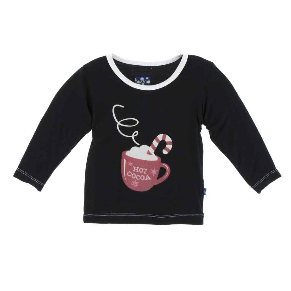 Print Bamboo Long Sleeve Tee, Midnight Hot Cocoa - Image 2