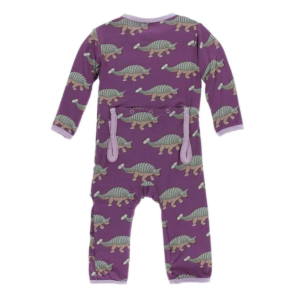 Print Bamboo Coverall with Snaps - Euoplocephalus - Image 2