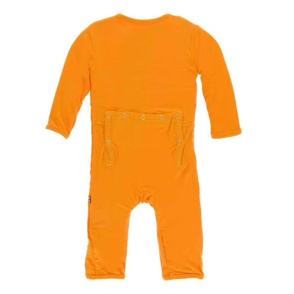 Solid Bamboo Coverall with Zipper - Apricot - Image 2