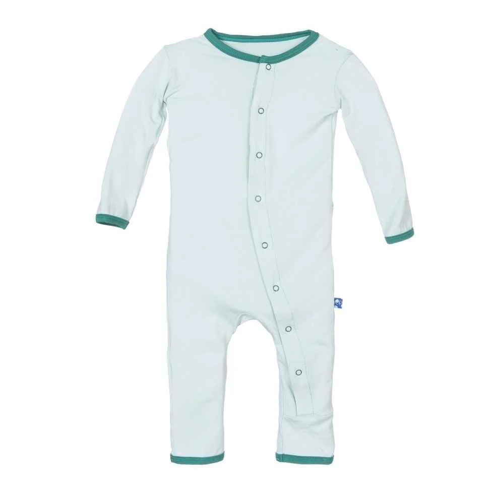 Bamboo Applique Coverall - Aloe Leopard - Image 2