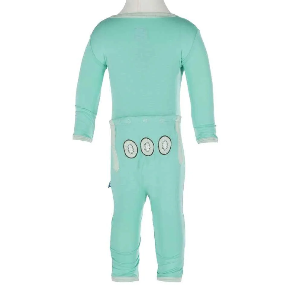 Bamboo Applique Coverall - Kiwi
