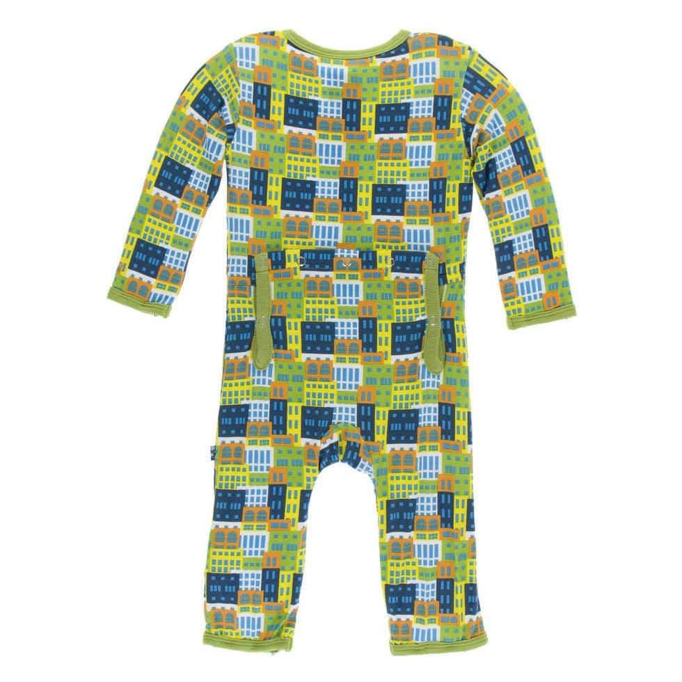 Print Bamboo Coverall with Snaps - Amazon Houses - Image 2
