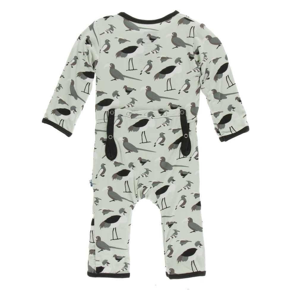 Print Bamboo Coverall with Snaps - Birds of Kenya - Image 2