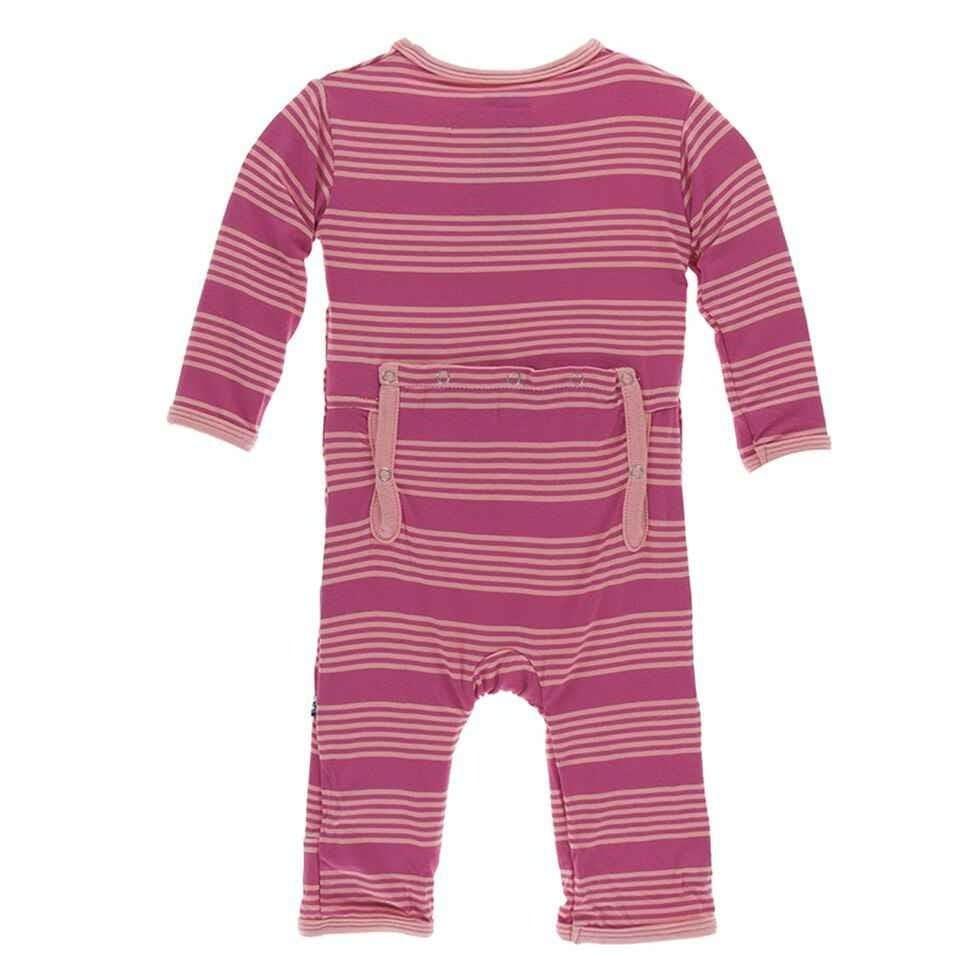 Print Bamboo Coverall with Zipper - Calypso Agriculture Stripe - Image 2