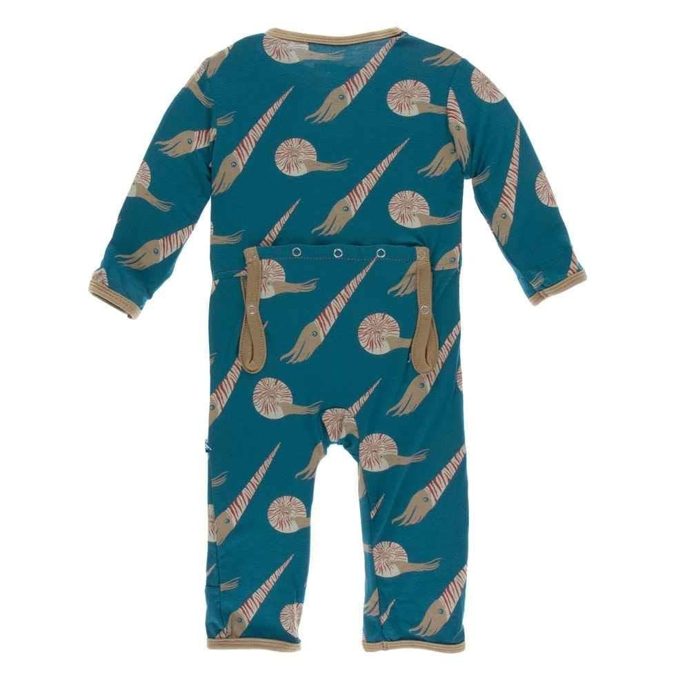 Print Bamboo Coverall with Zipper - Cephalopods - Image 2