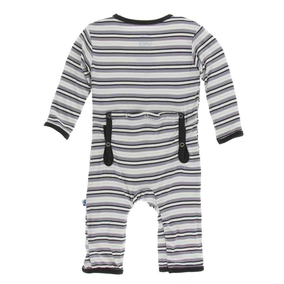 Print Bamboo Coverall with Zipper - India Pure Stripe - Image 2