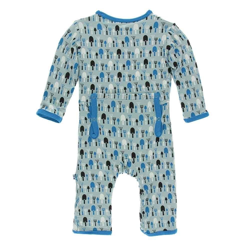 Print Bamboo Coverall with Zipper - Jade Garden Tools - Image 2