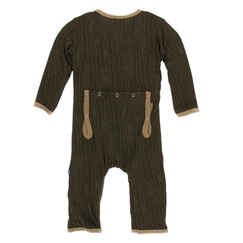 Print Bamboo Coverall with Zipper - Petrified Wood - Image 2