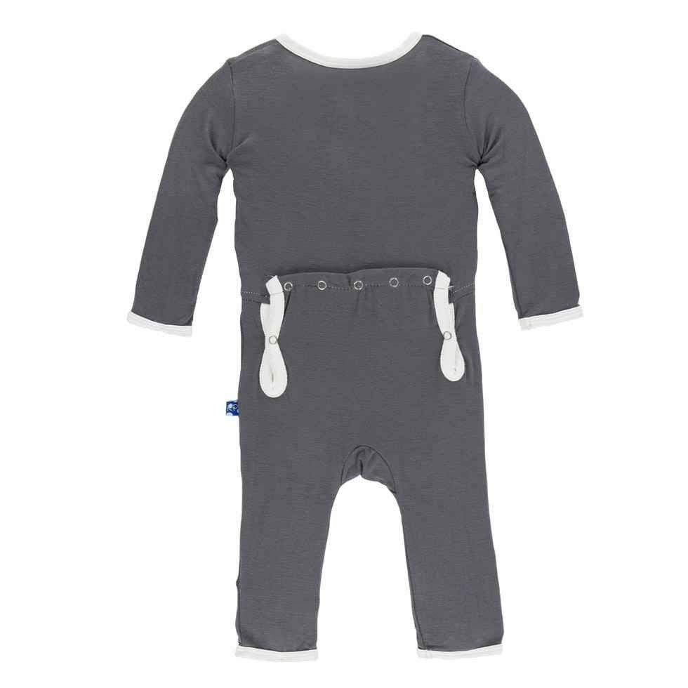 Solid Bamboo Coverall - Stone with Natural - Image 2
