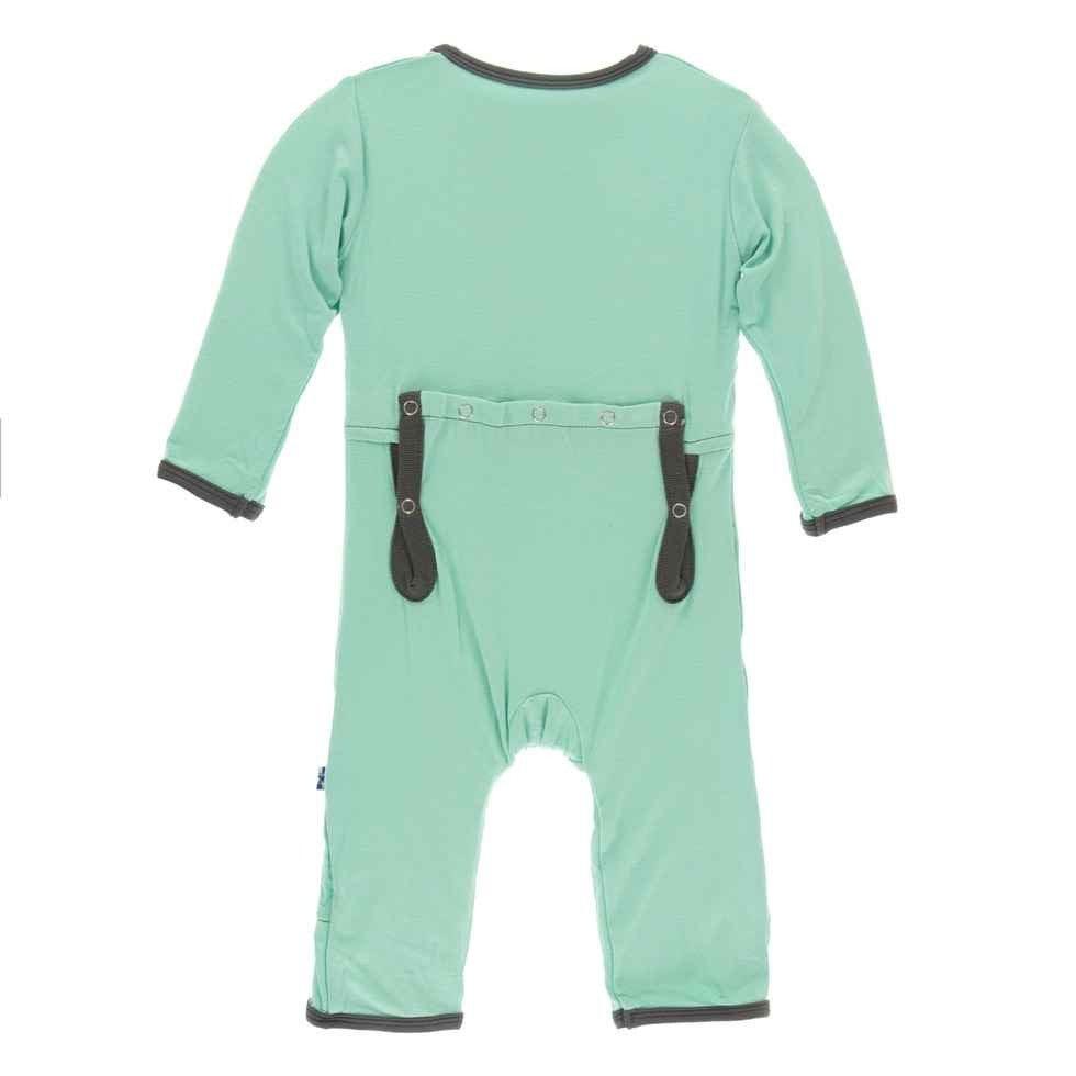 Solid Bamboo Coverall with Zipper - Glass with Stone - Image 2