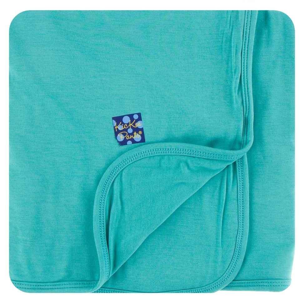 Solid Bamboo Stroller Blanket - Neptune, One Size - Image 2