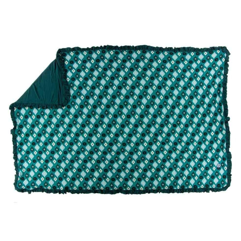 Holiday Bamboo Ruffle Toddler Blanket - Christmas Plaid, One Size - Image 5