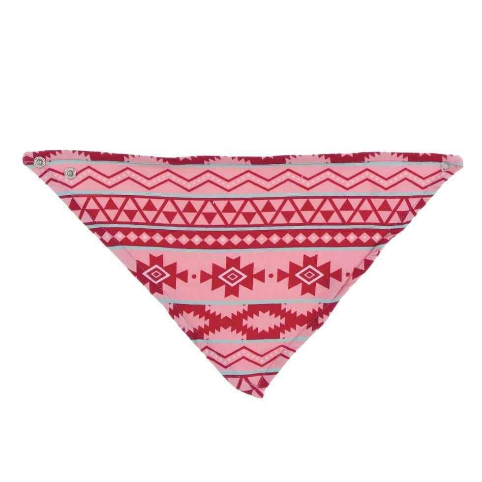 Print Bamboo Bandana Bib - Strawberry Mayan Pattern, One Size - Image 3