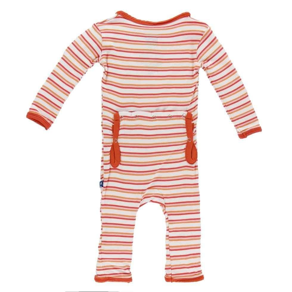 Print Bamboo Coverall - Girl Fresh Water Stripe - Image 2