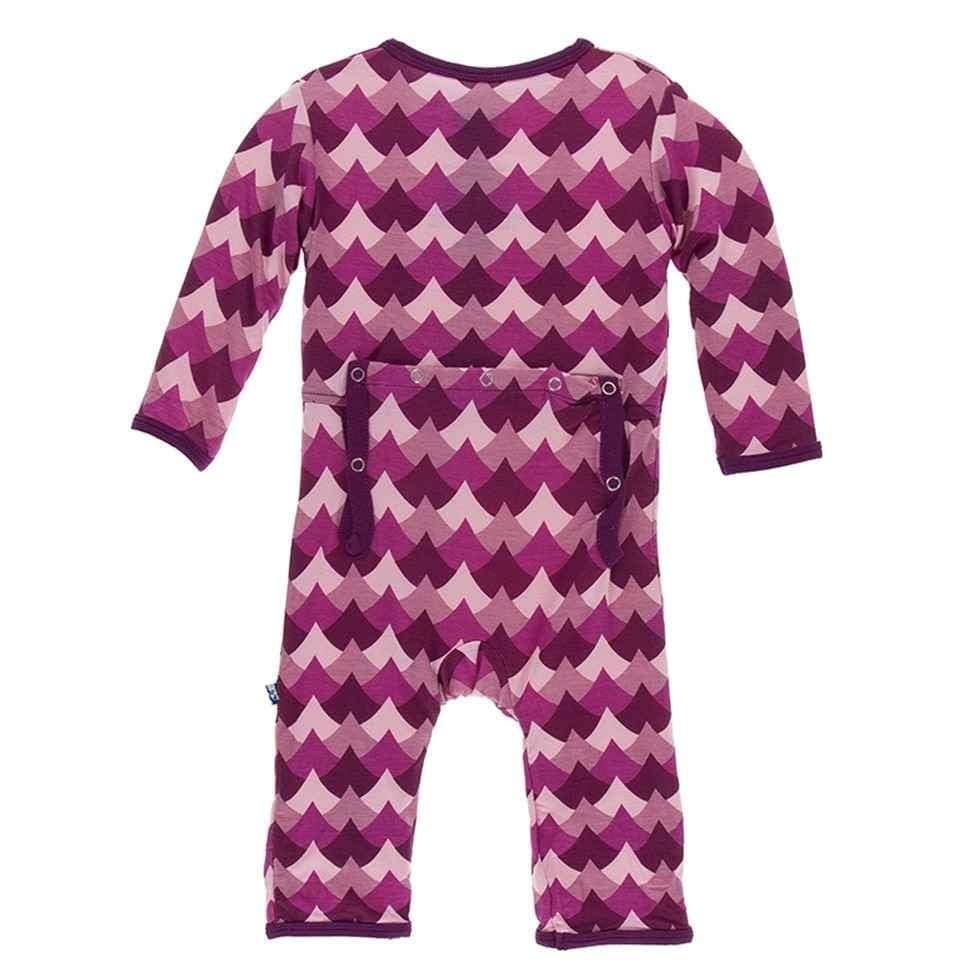 Print Bamboo Coverall with Zipper - Melody Waves - Image 2