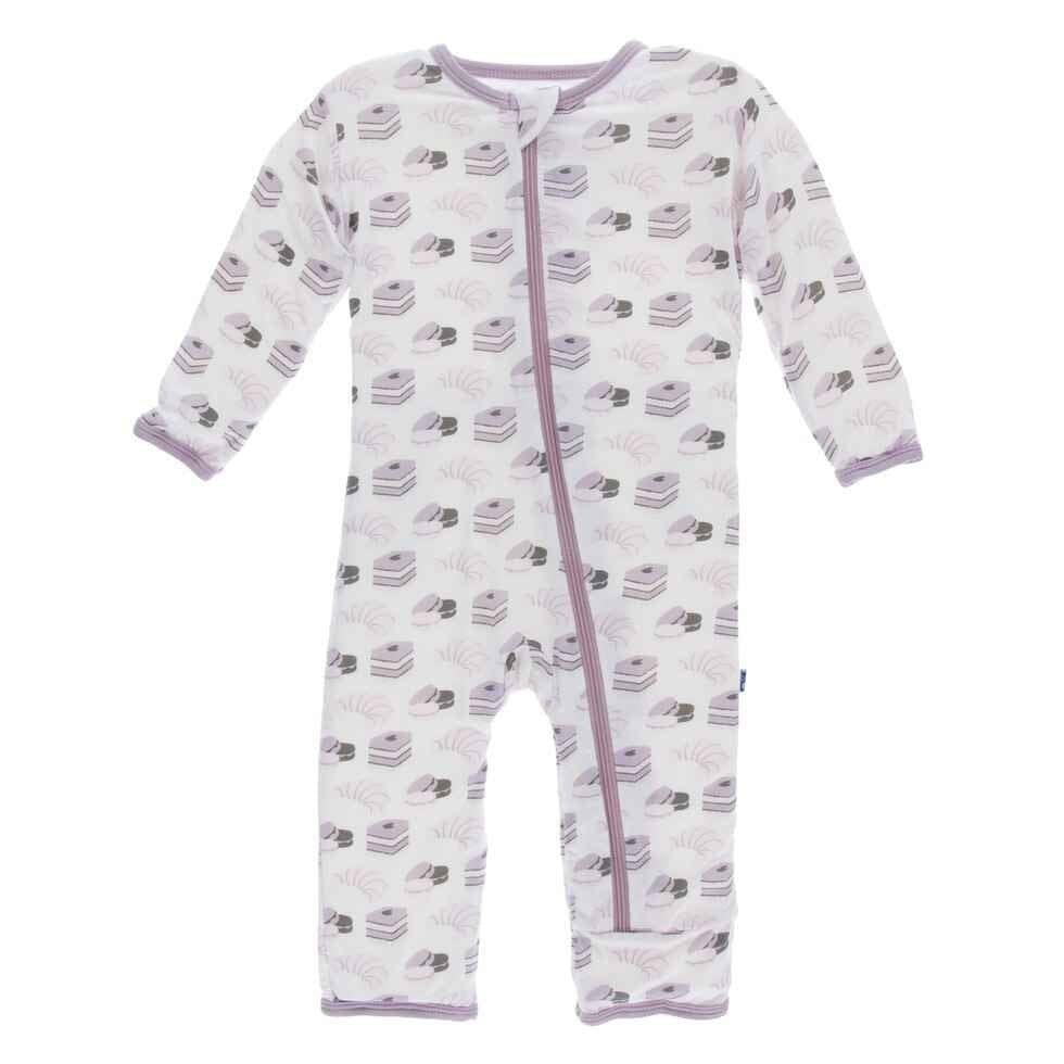 Print Bamboo Coverall with Zipper - Natural Sweet Treats